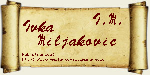 Ivka Miljaković vizit kartica